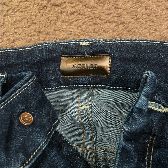 MOTHER Women's Skinny Jeans - Dark Blue High Waisted Looker Ankle - Picture 1 of 4